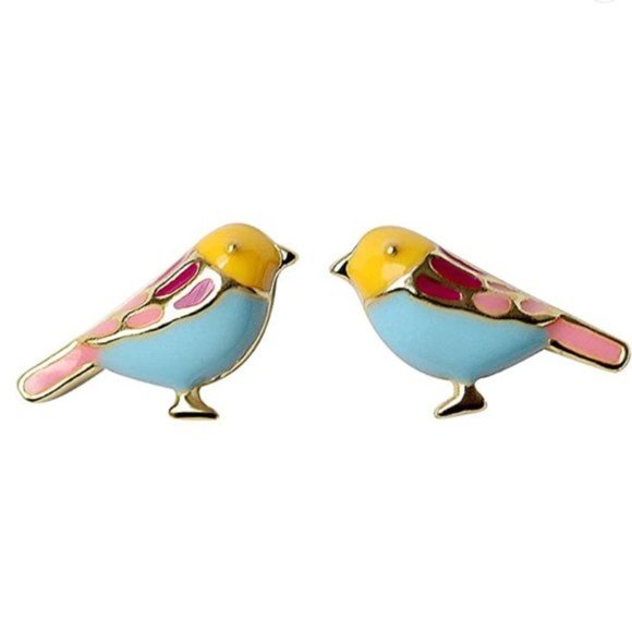 Anthropologie Jewelry - Anthro Cute Bird Stud Earrings
